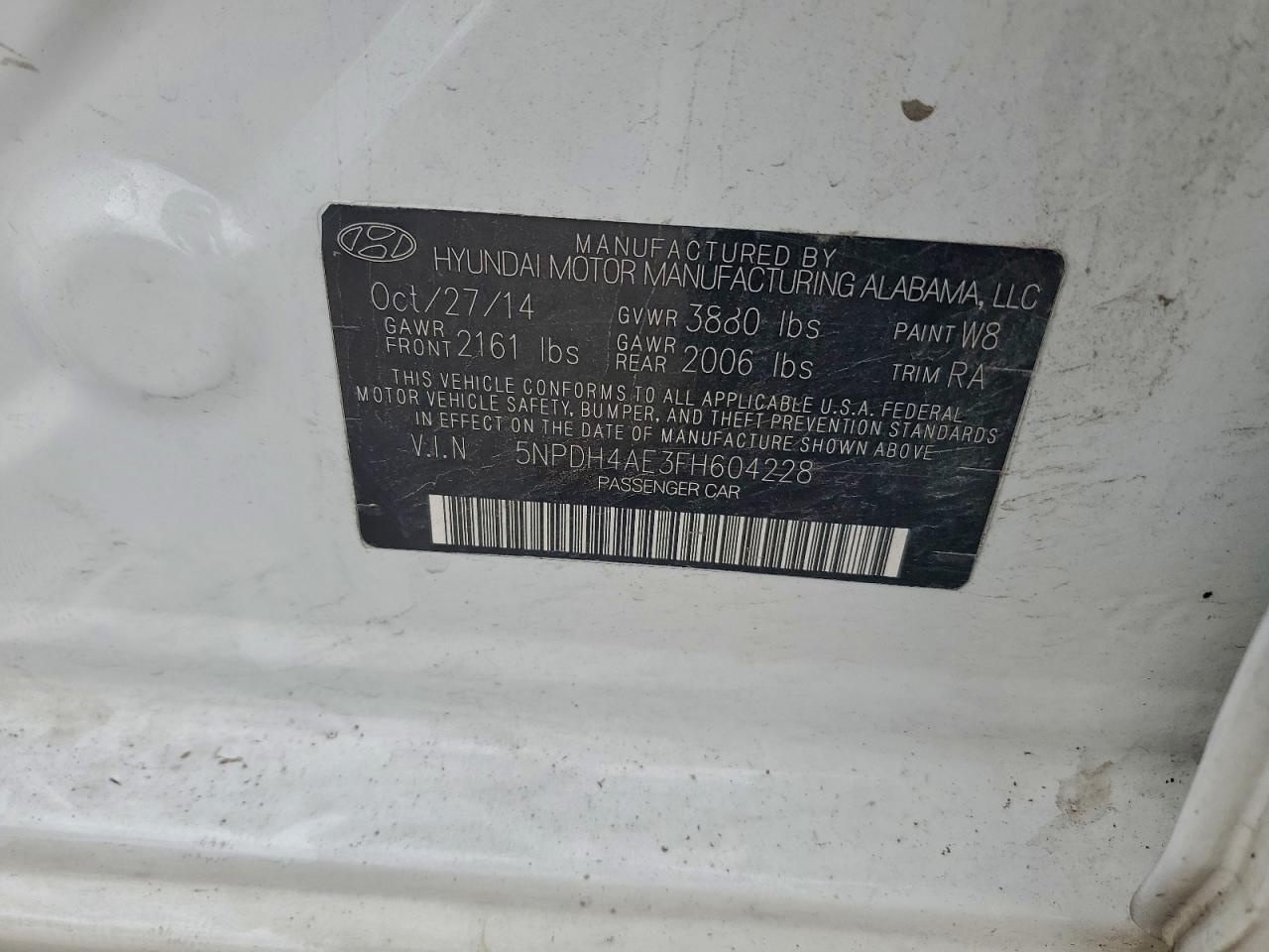2015 HYUNDAI ELANTRA SE photo 12