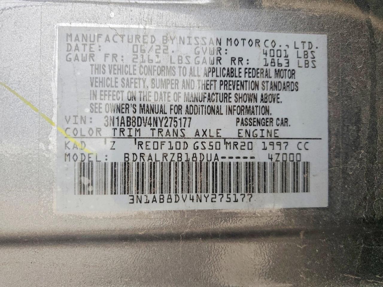 2022 NISSAN SENTRA SR photo 13