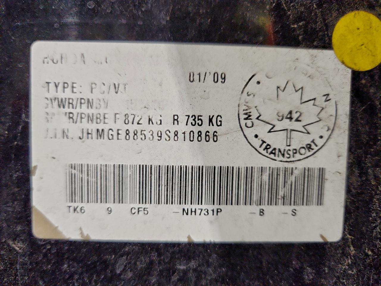 2009 HONDA FIT LX photo 12