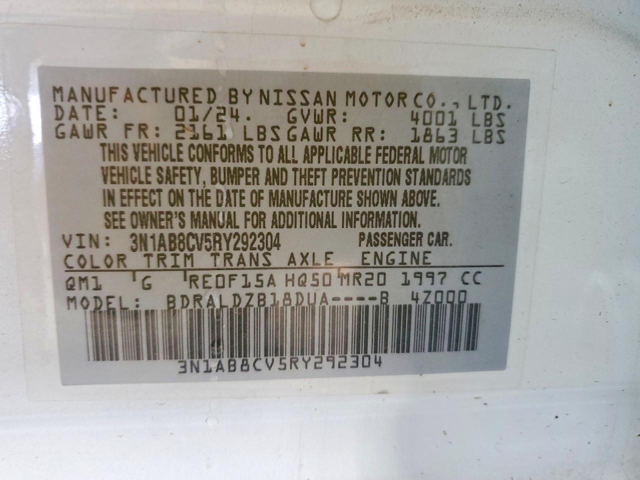 2024 NISSAN SENTRA SV photo 12