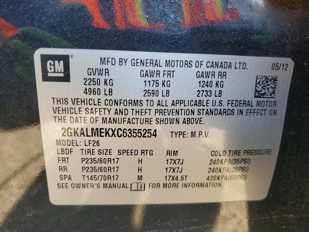 2012 GMC TERRAIN SLE photo 13