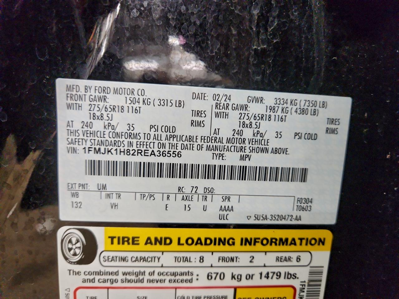 2024 FORD EXPEDITION MAX XLT photo 14