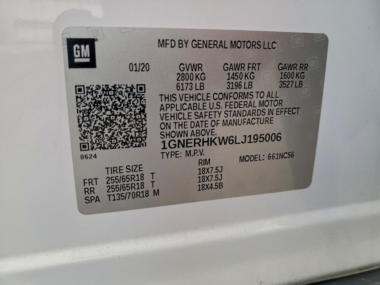 2020 CHEVROLET TRAVERSE LT photo 13