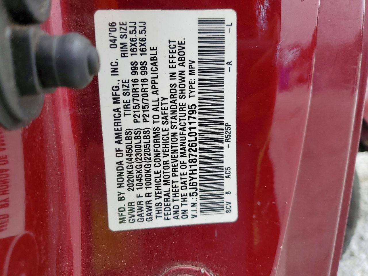 2006 HONDA ELEMENT EX photo 12