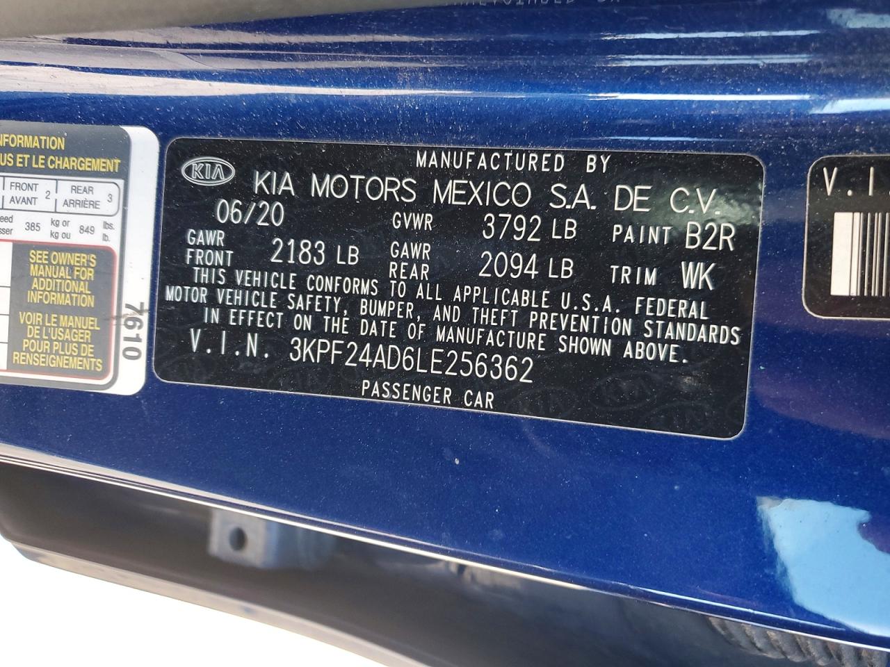 2020 KIA FORTE FE photo 13