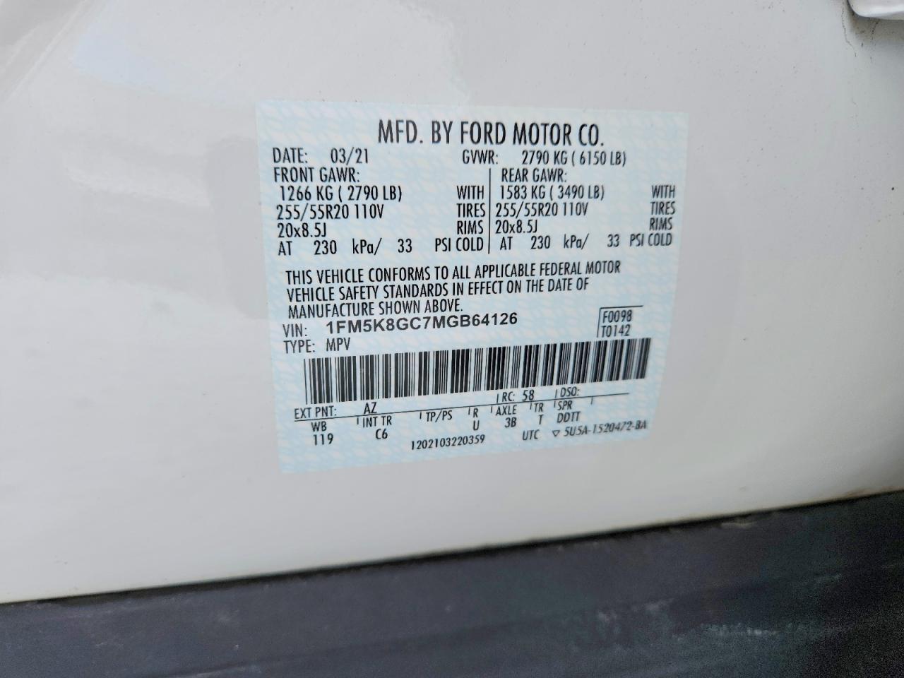 2021 FORD EXPLORER ST photo 13