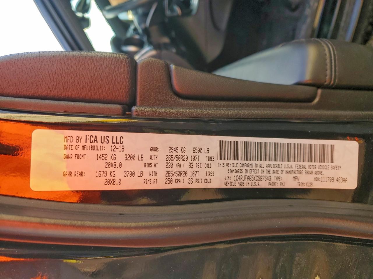 2019 JEEP GRAND CHEROKEE LAREDO photo 13