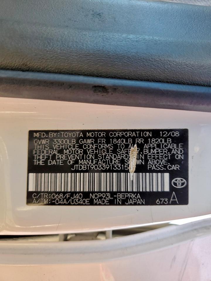 2009 TOYOTA YARIS photo 12