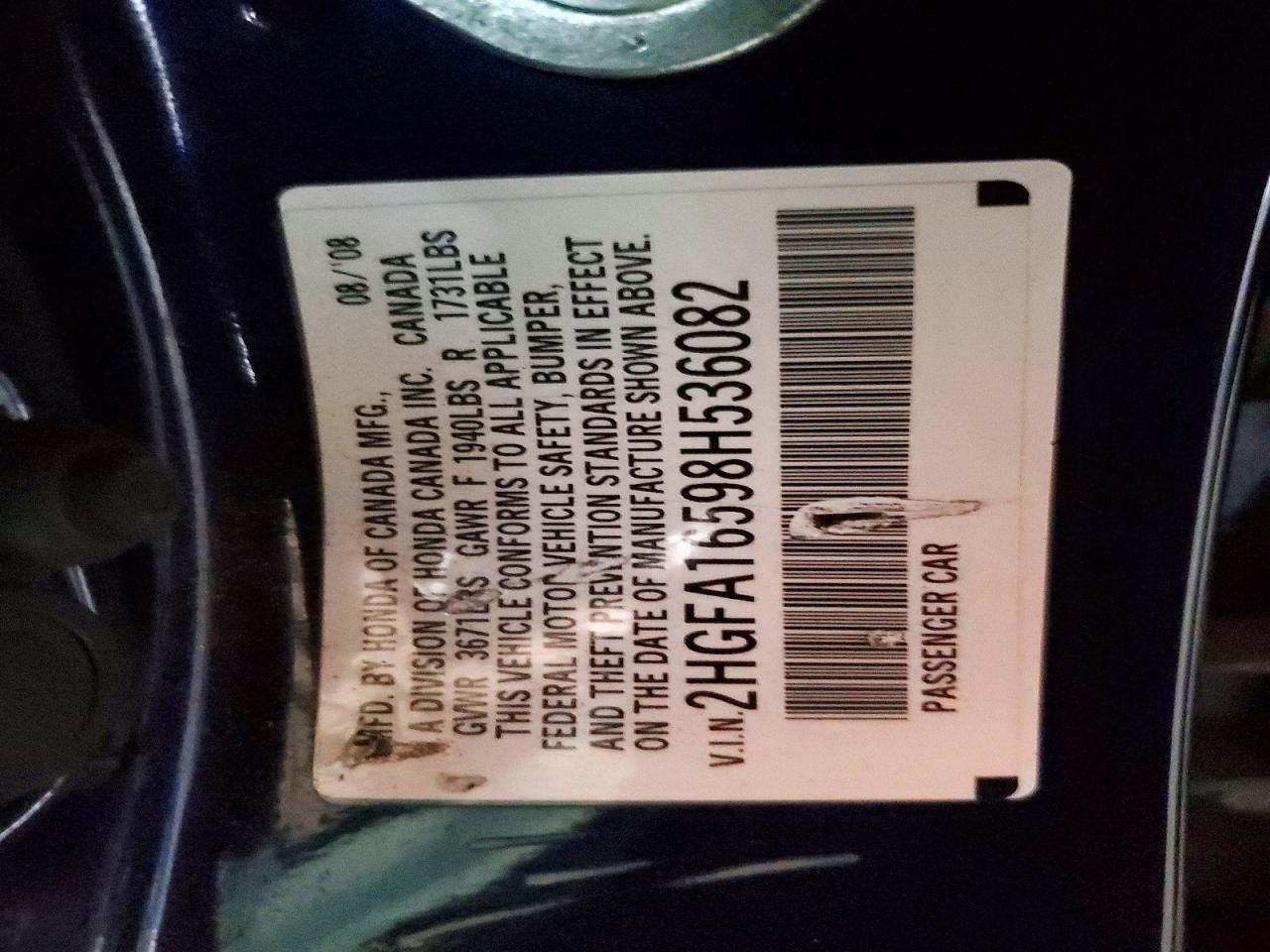 2008 HONDA CIVIC LX photo 12