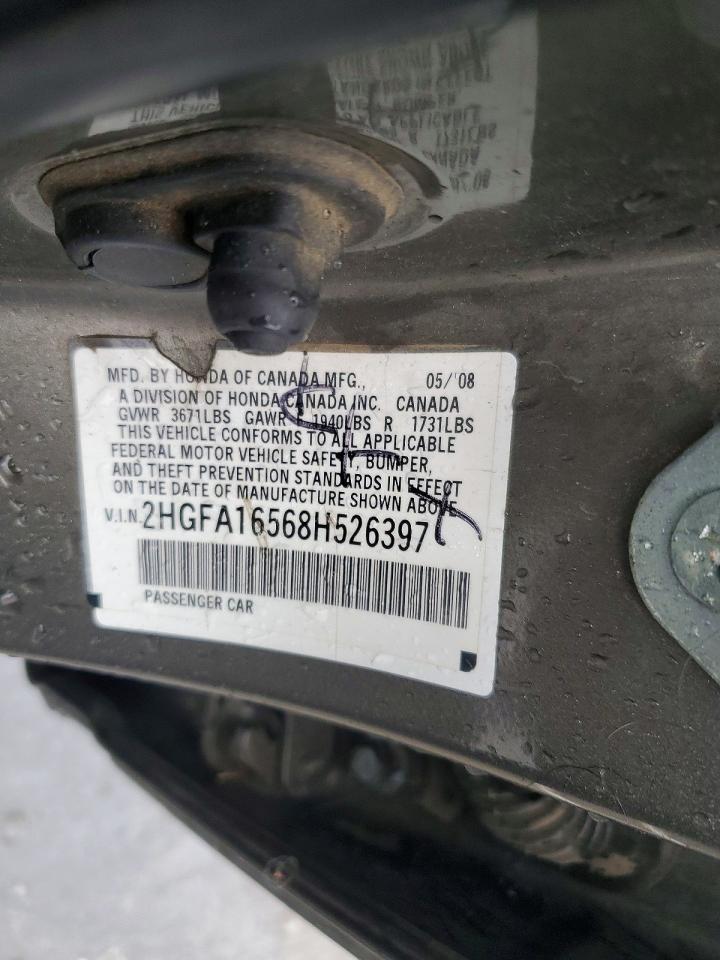 2008 HONDA CIVIC LX photo 12