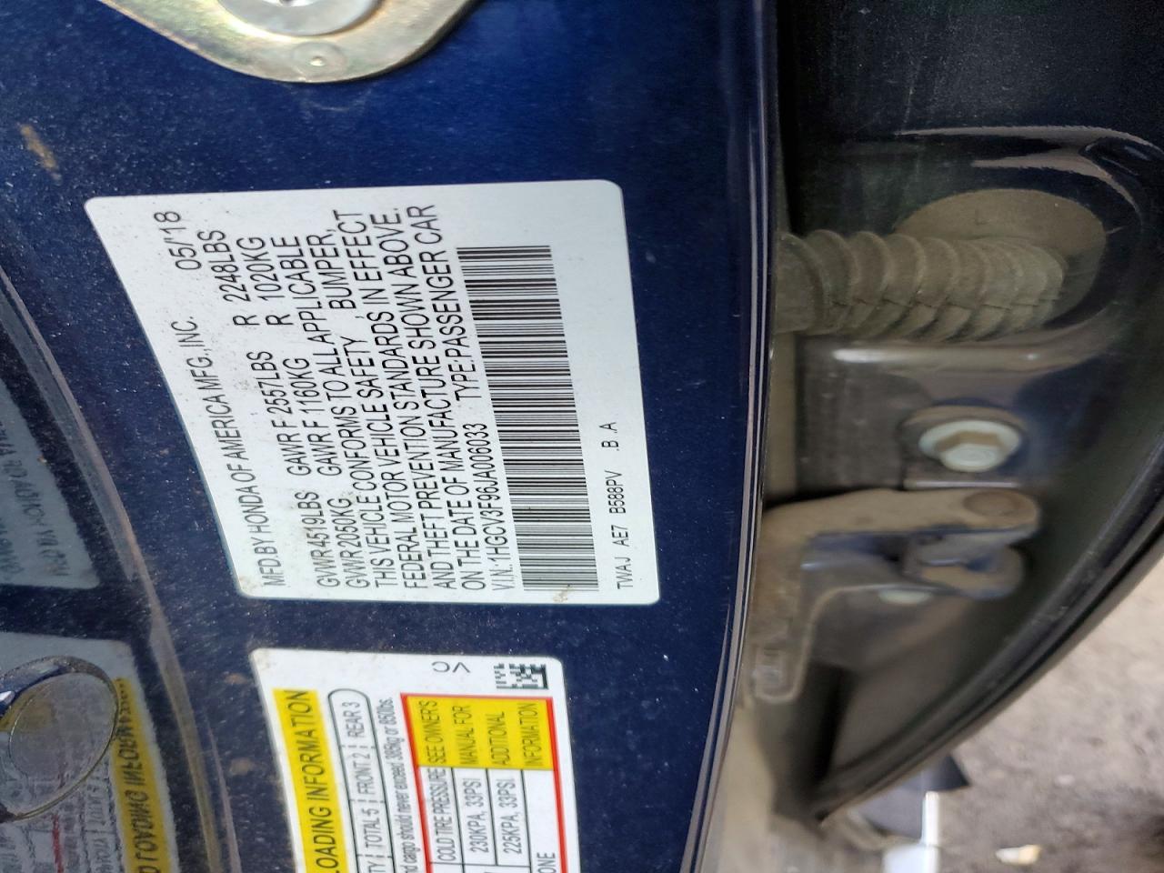 2018 HONDA ACCORD TOURING HYBRID photo 12