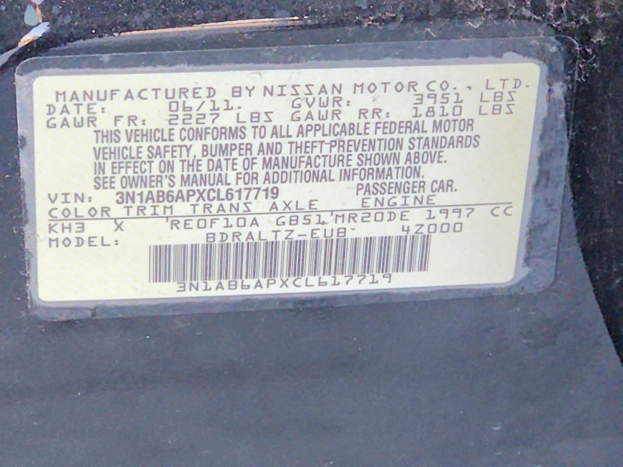 2012 NISSAN SENTRA 2.0 photo 23