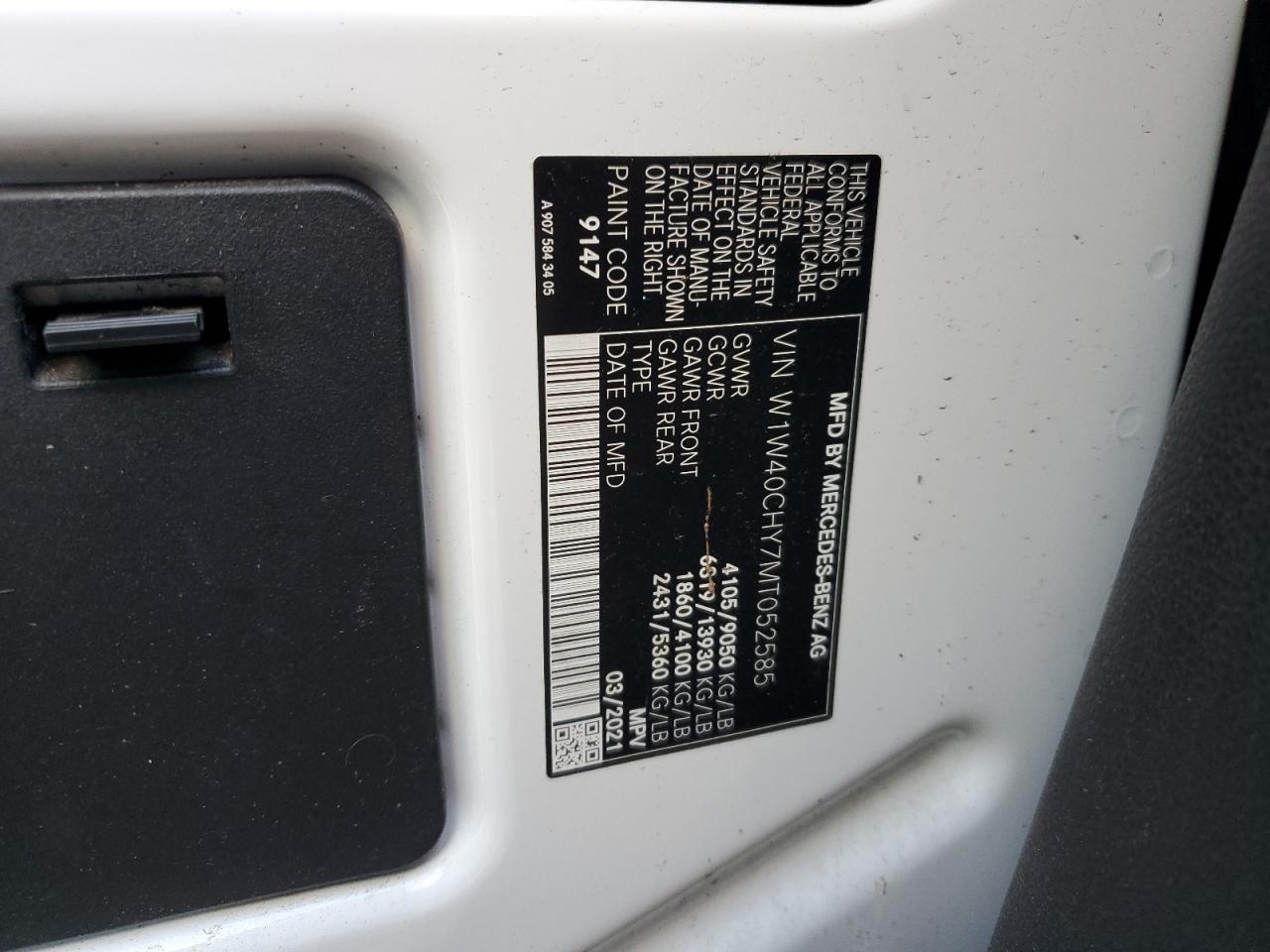 2021 MERCEDES-BENZ SPRINTER 2500 photo 13