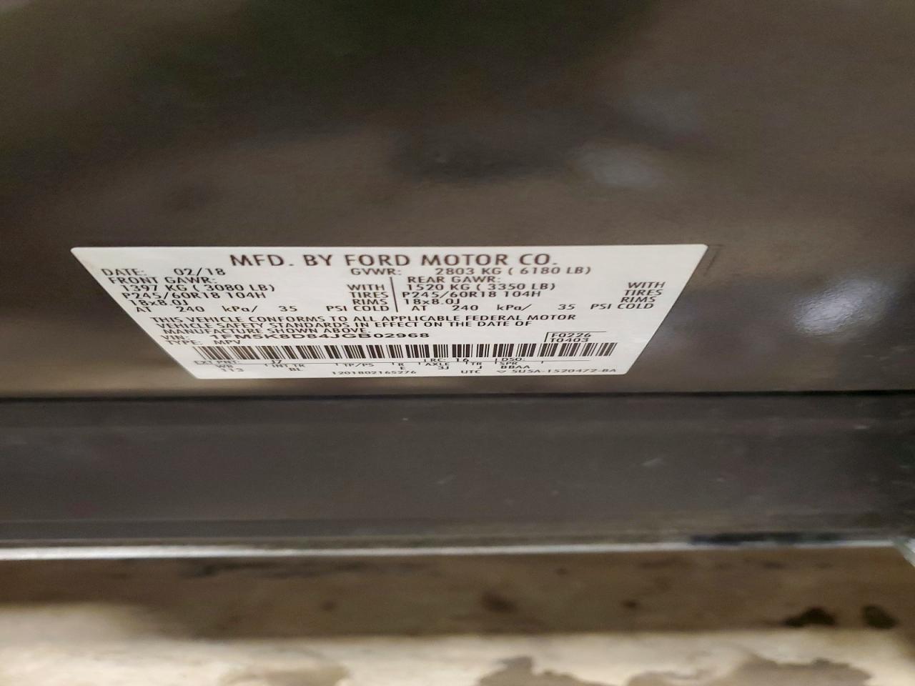 2018 FORD EXPLORER XLT photo 14