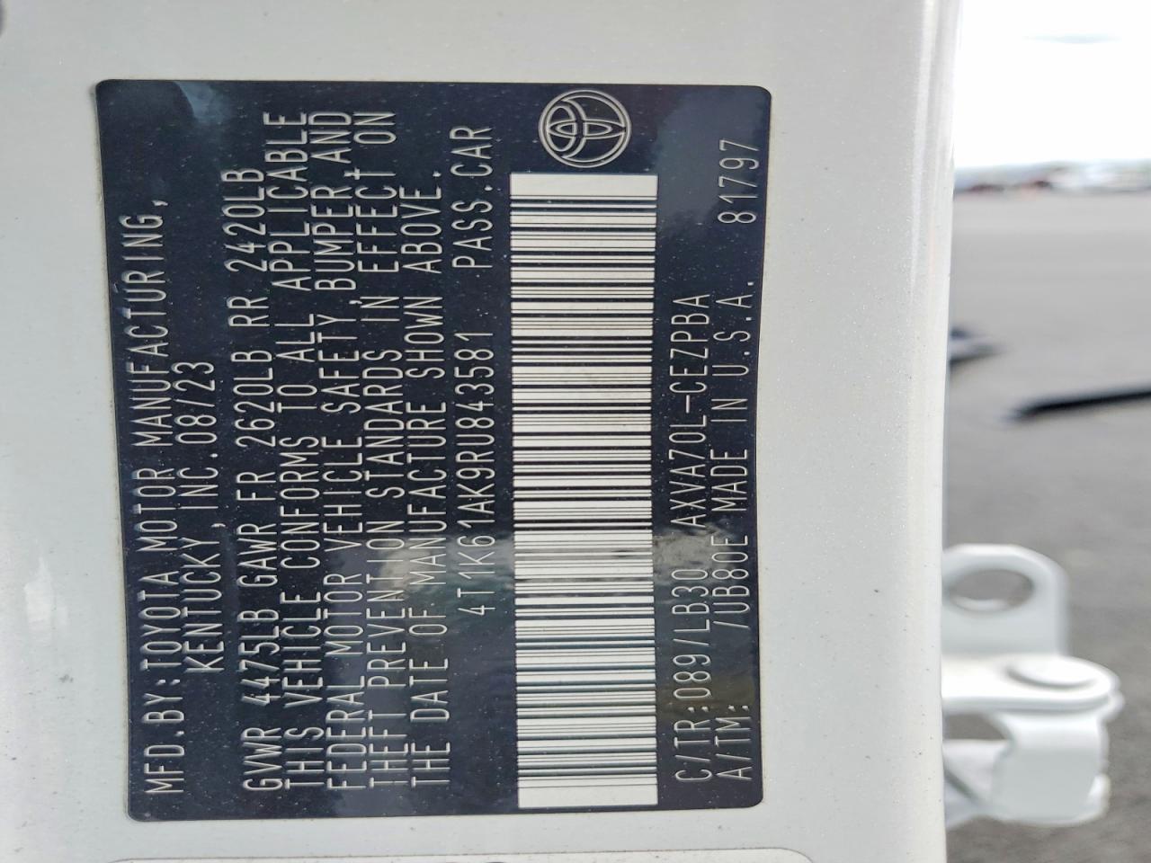 2024 TOYOTA CAMRY XSE photo 13