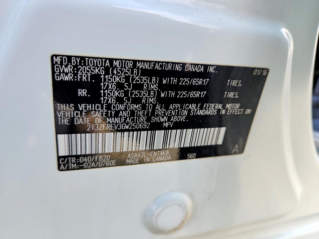 2016 TOYOTA RAV4 LE photo 13