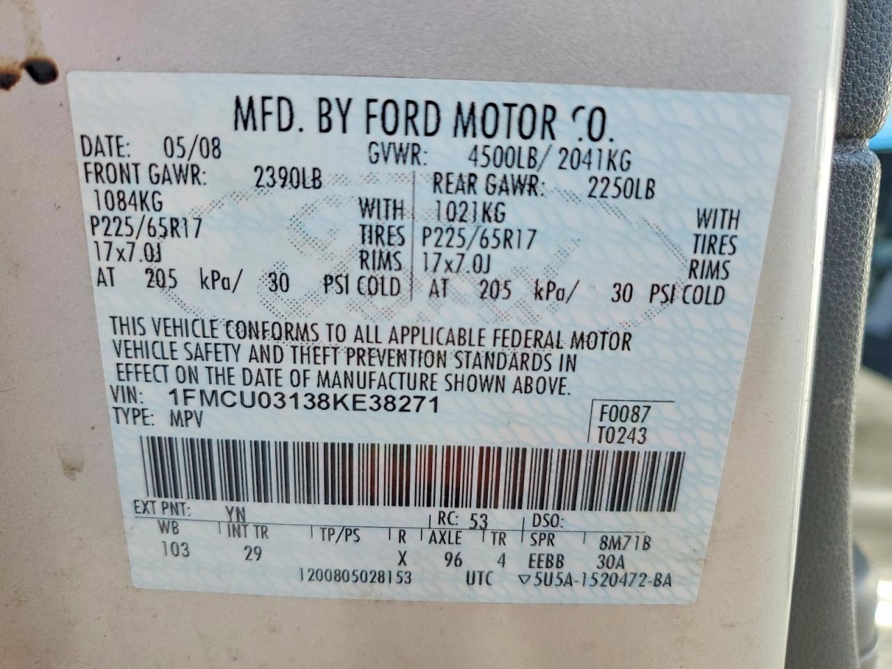 2008 FORD ESCAPE XLT photo 13