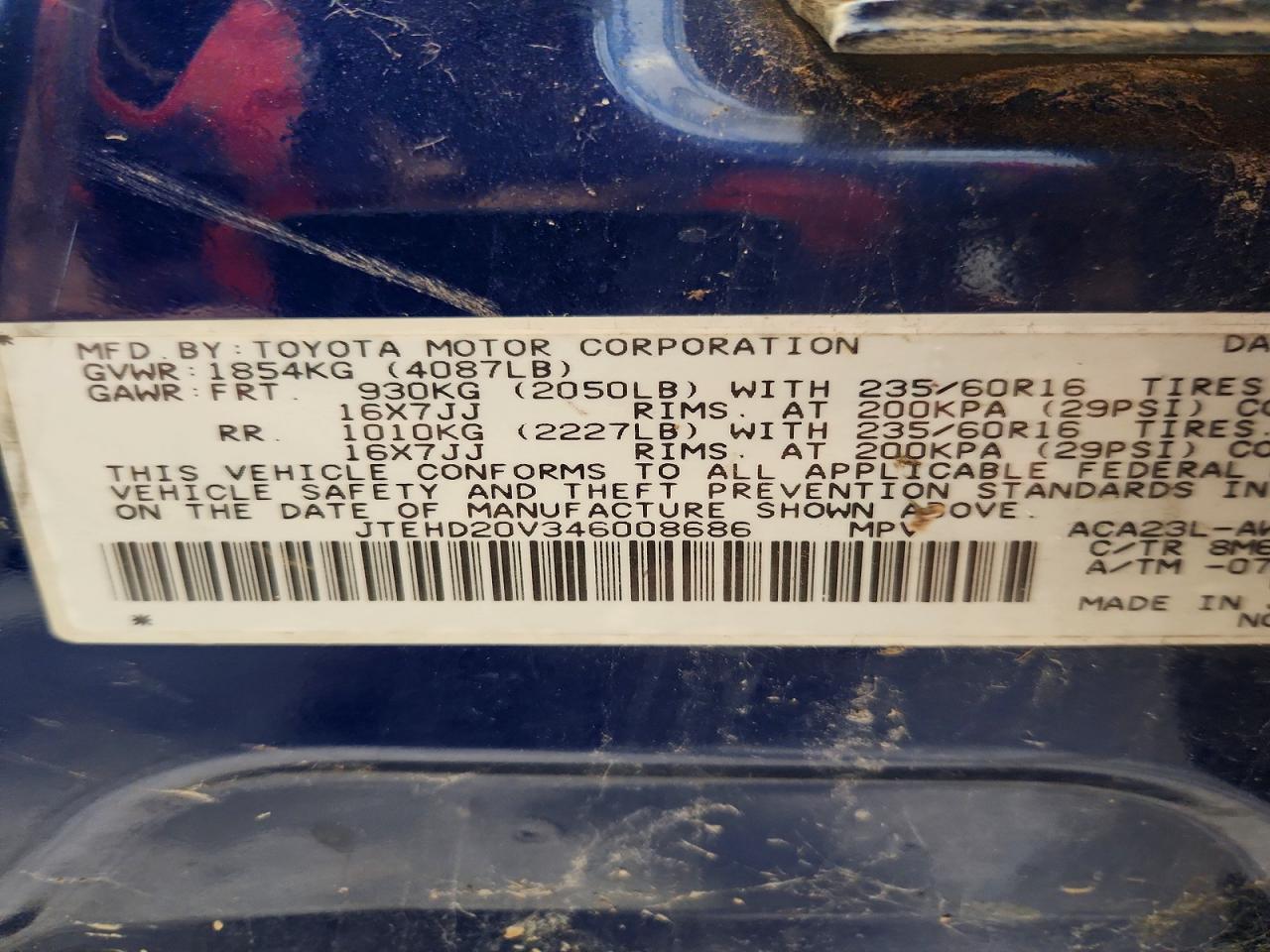 2004 TOYOTA RAV4 photo 13