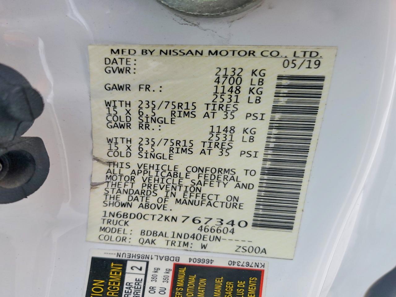 2019 NISSAN FRONTIER S photo 13