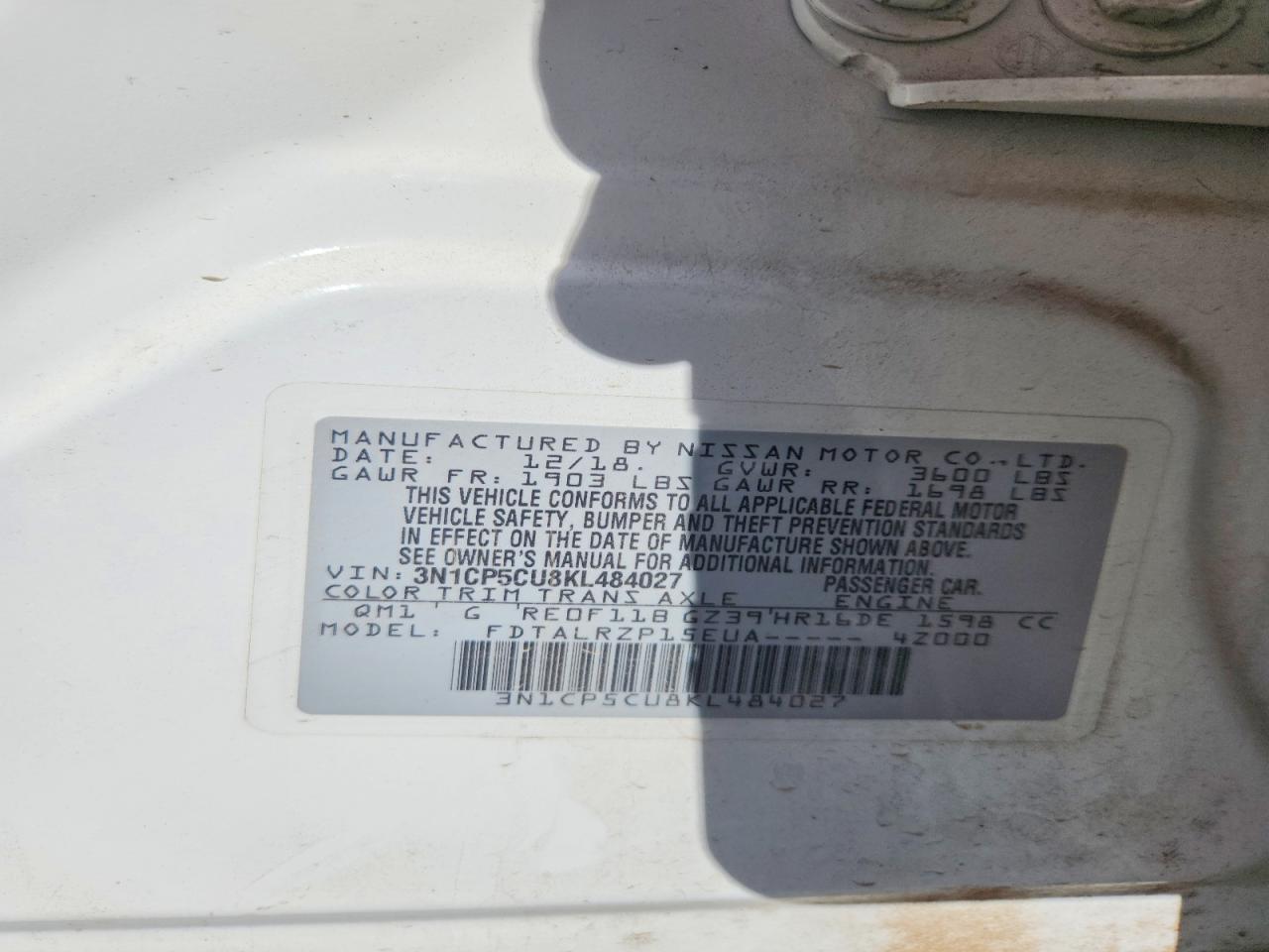 2019 NISSAN KICKS S photo 13