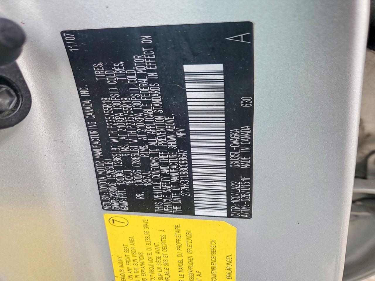 2008 LEXUS RX 350 photo 13