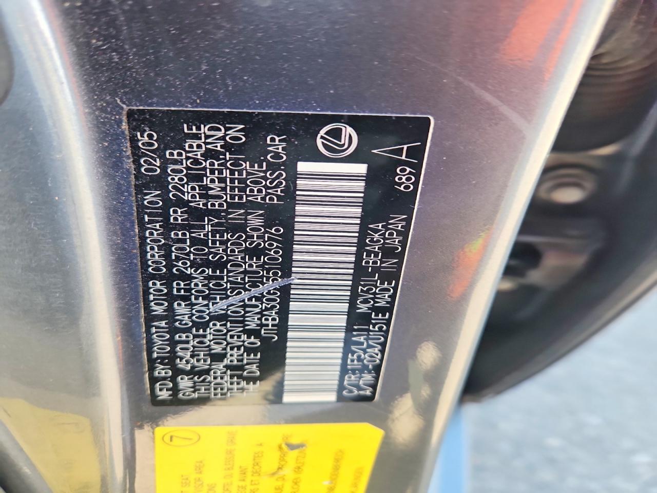 2005 LEXUS ES 330 photo 12
