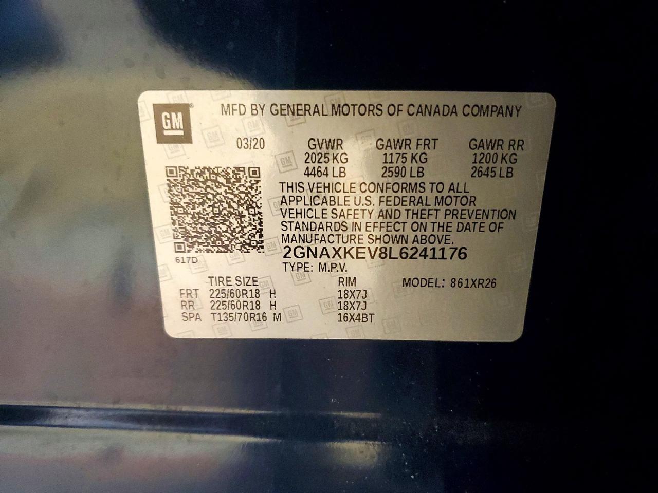 2020 CHEVROLET EQUINOX LT photo 25
