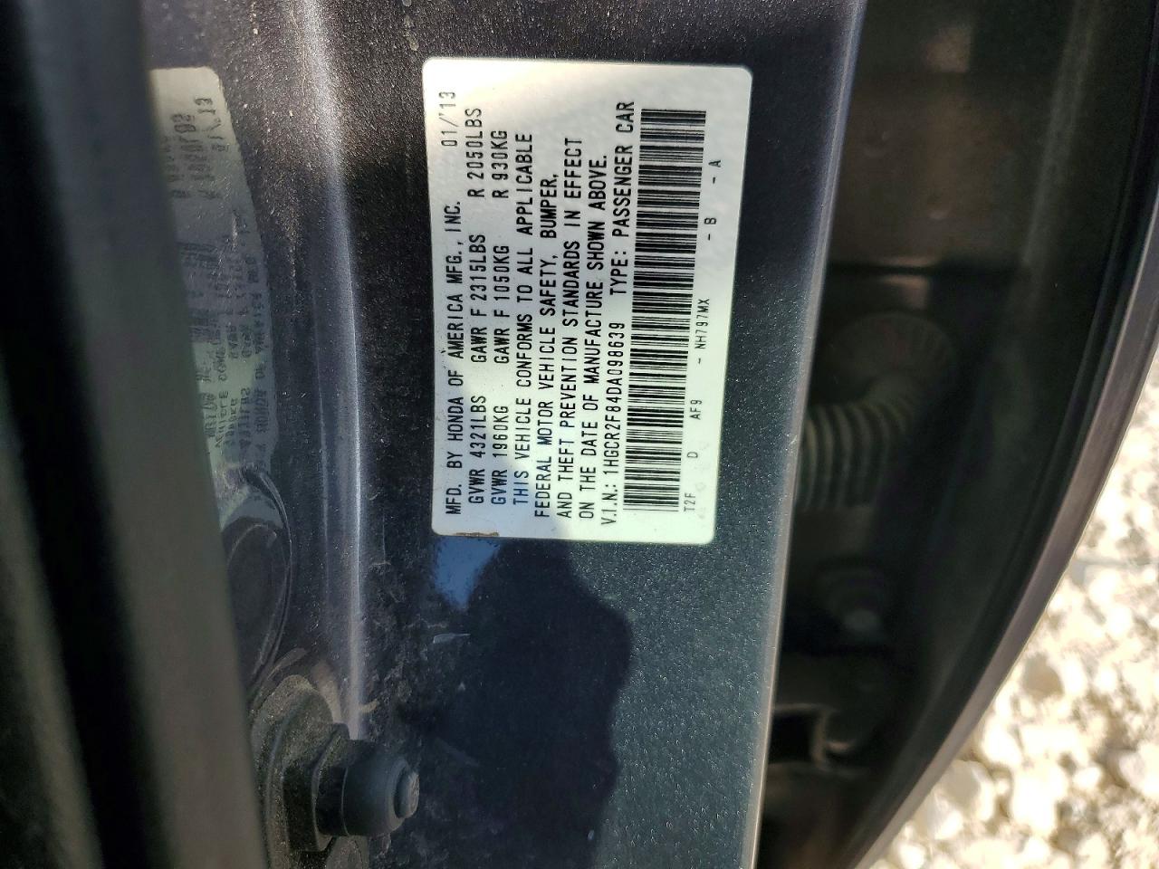 2013 HONDA ACCORD EXL photo 12