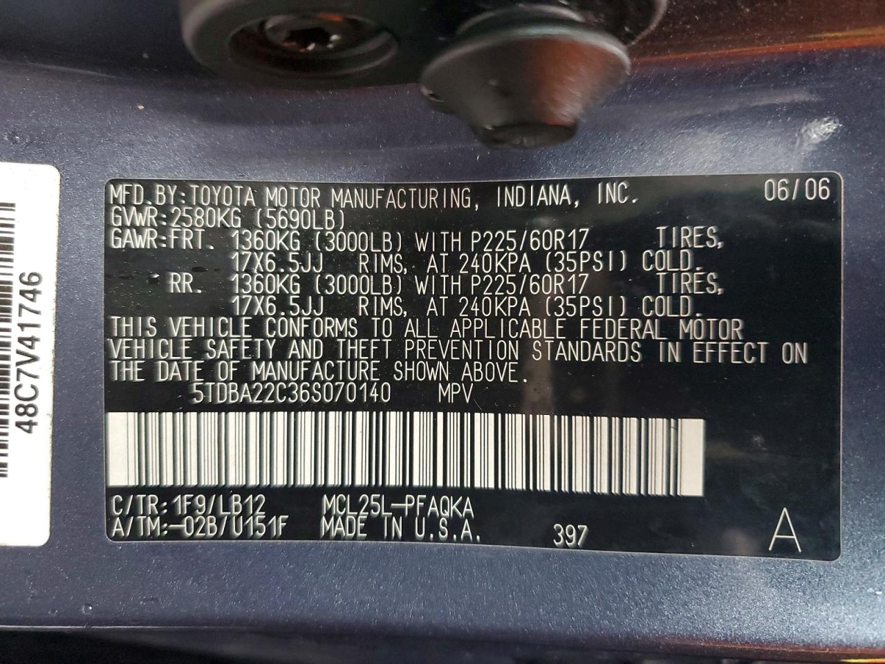 2006 TOYOTA SIENNA XLE photo 13