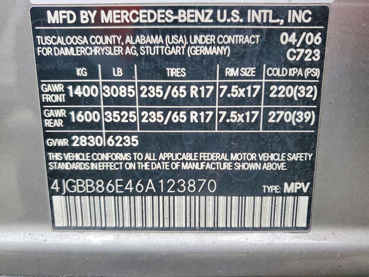 2006 MERCEDES-BENZ ML 350 photo 13