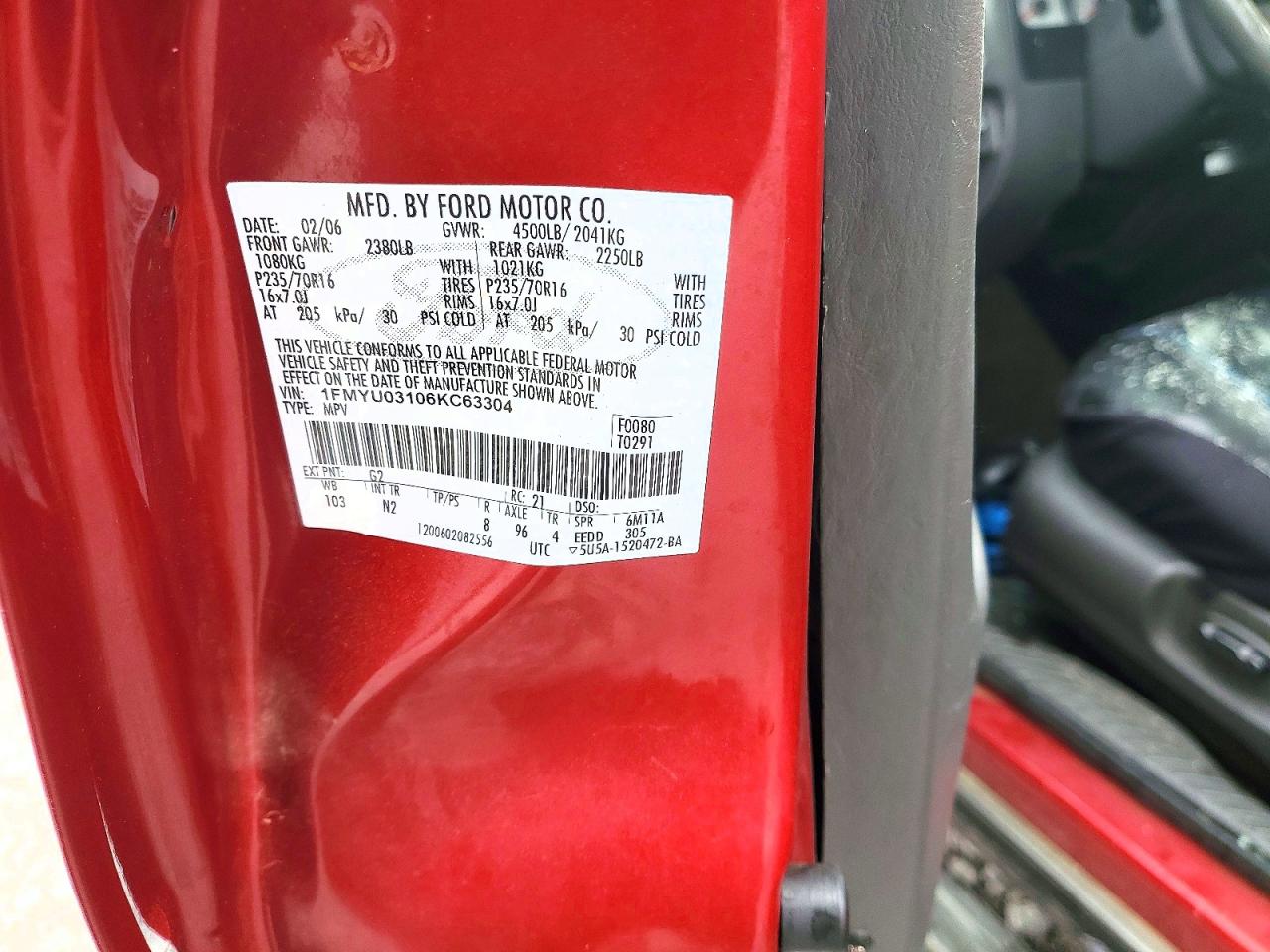 2006 FORD ESCAPE XLT photo 13