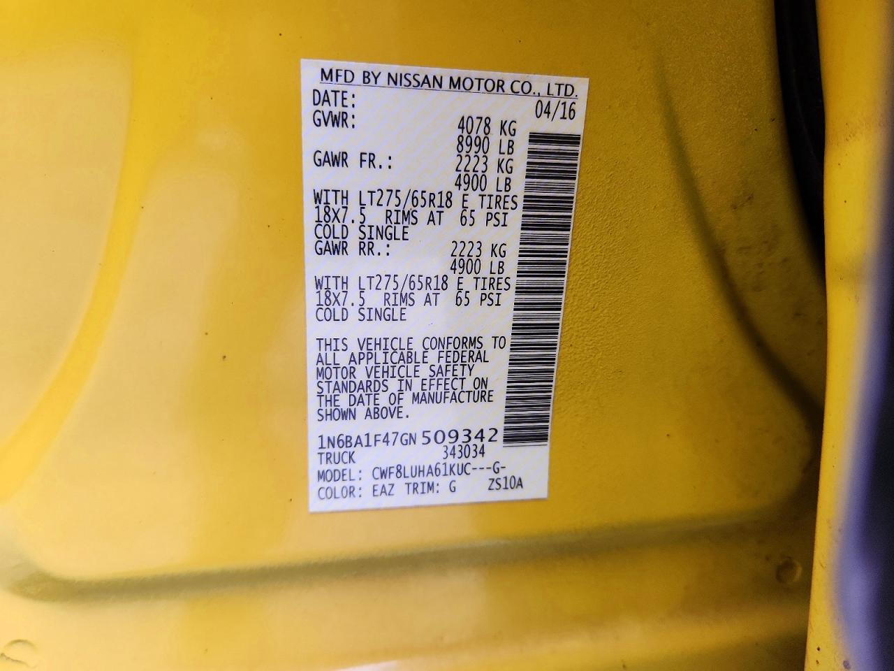 2016 NISSAN TITAN XD SL photo 23