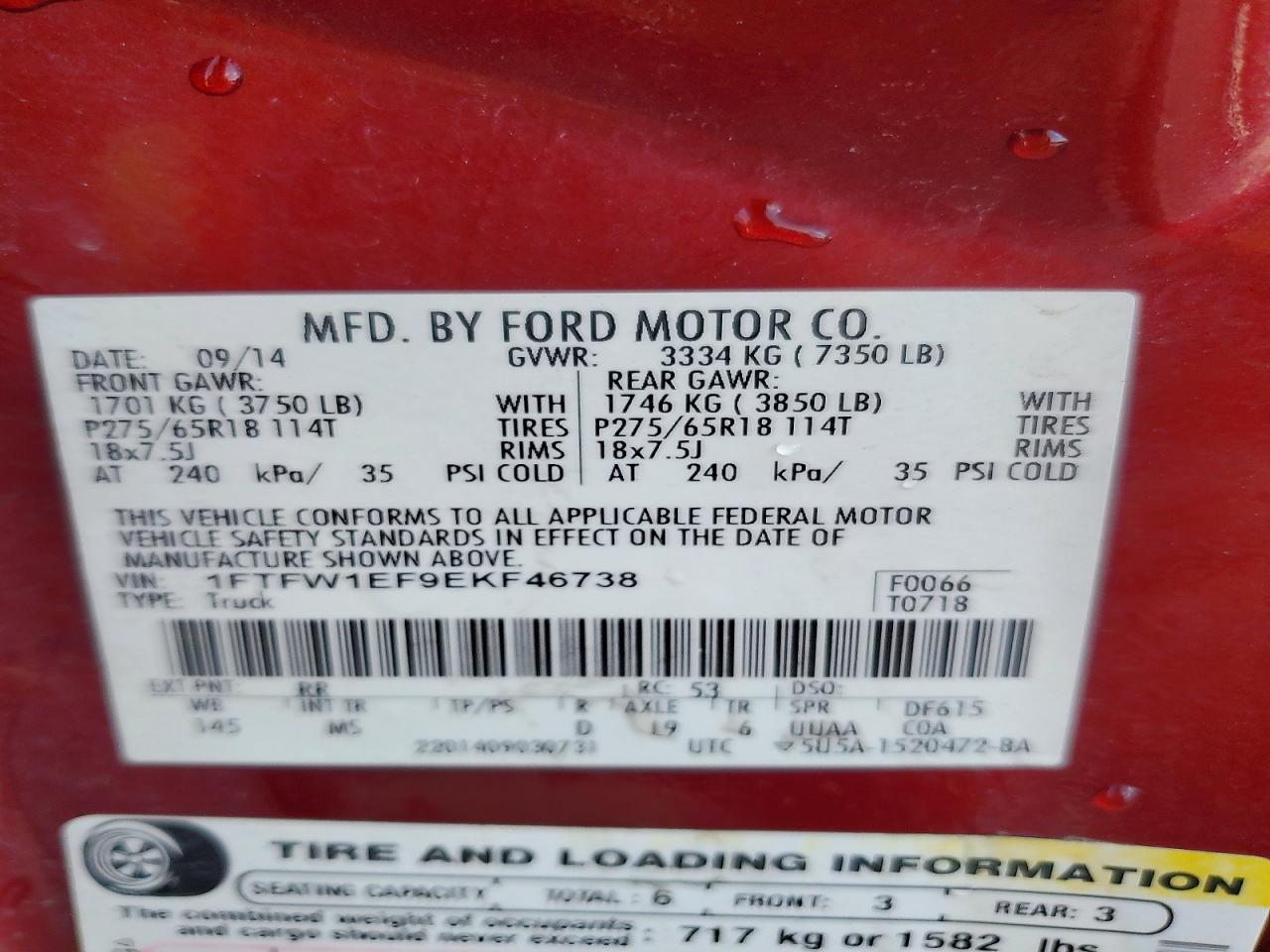 2014 FORD F150 SUPERCREW photo 12