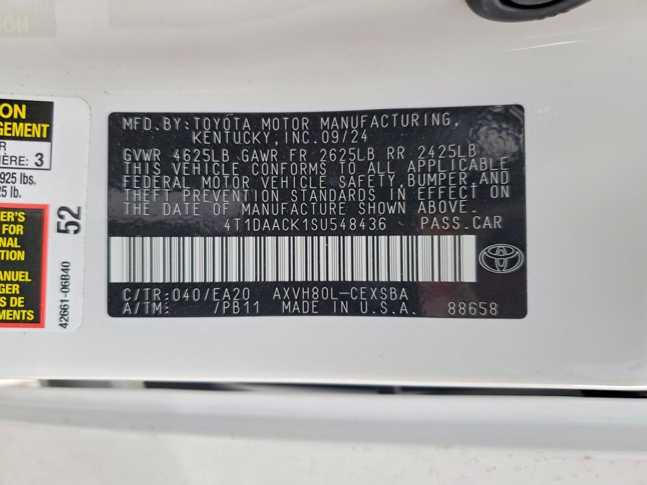 2025 TOYOTA CAMRY XSE photo 12