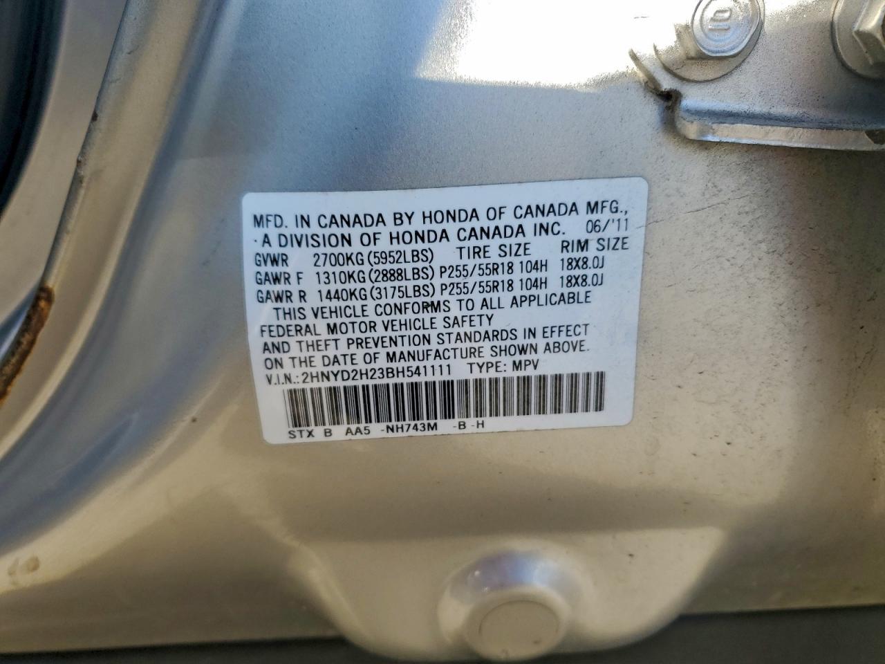 2011 ACURA MDX photo 27