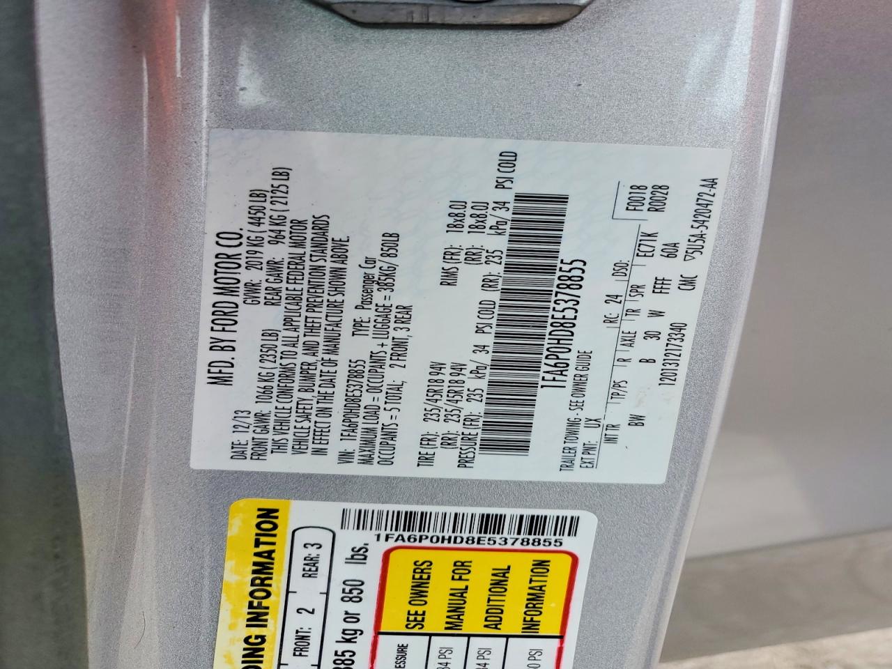 2014 FORD FUSION SE photo 12