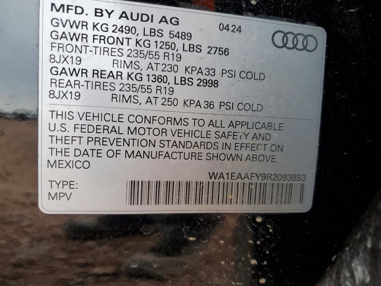 2024 AUDI Q5 PREMIUM PLUS 45 photo 14