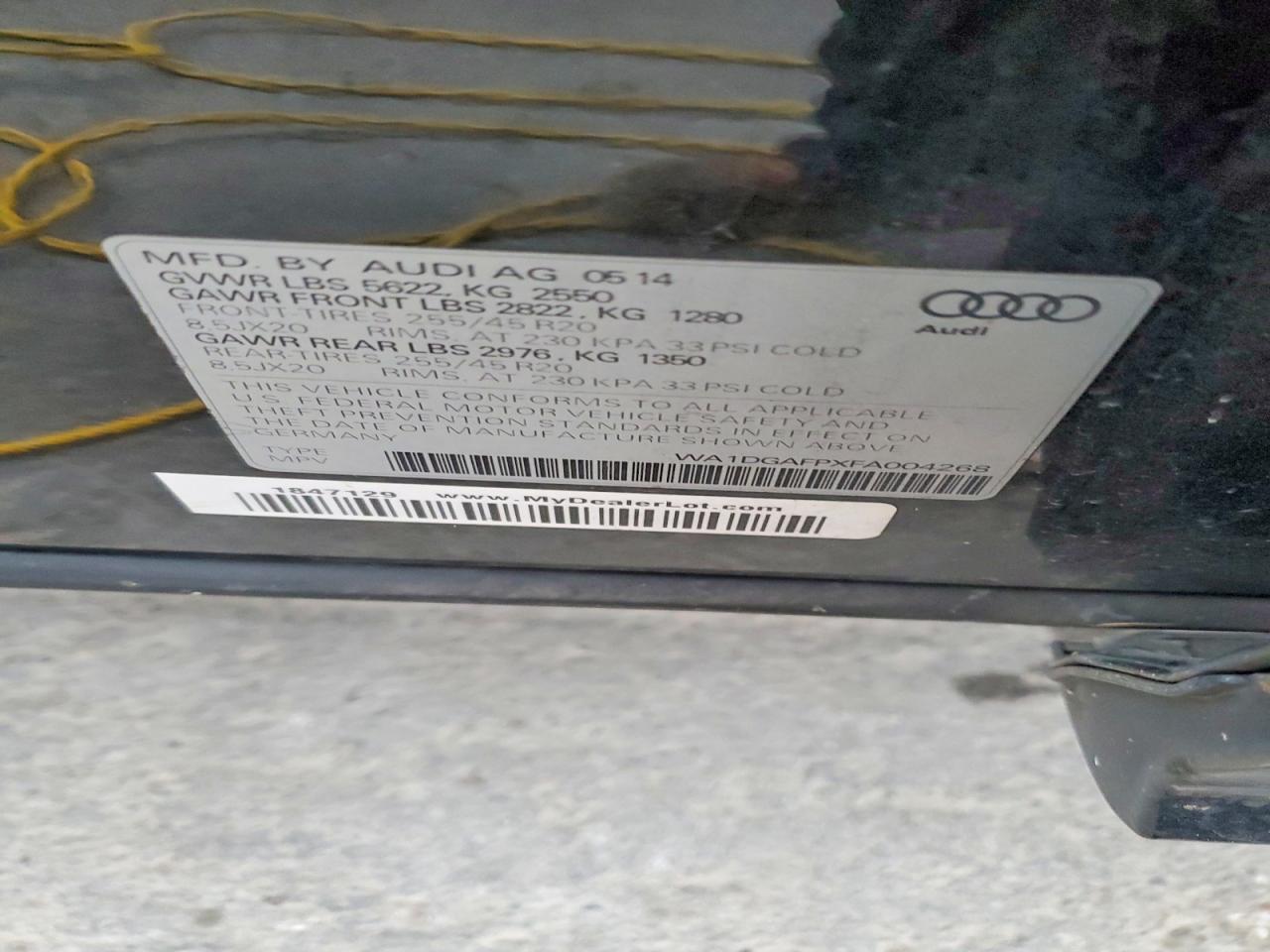 2015 AUDI Q5 PREMIUM PLUS photo 13