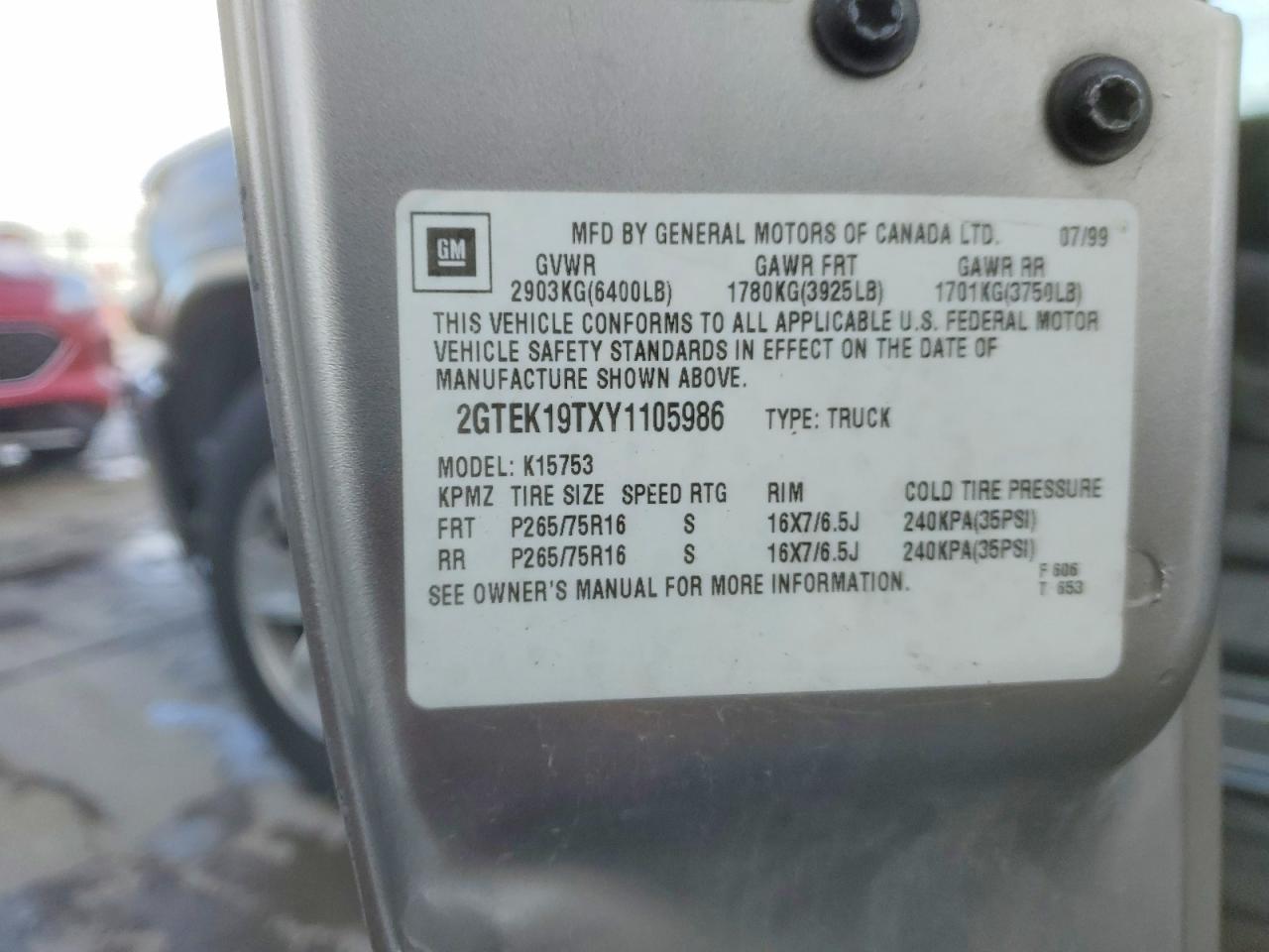 2000 GMC NEW SIERRA K1500 photo 12