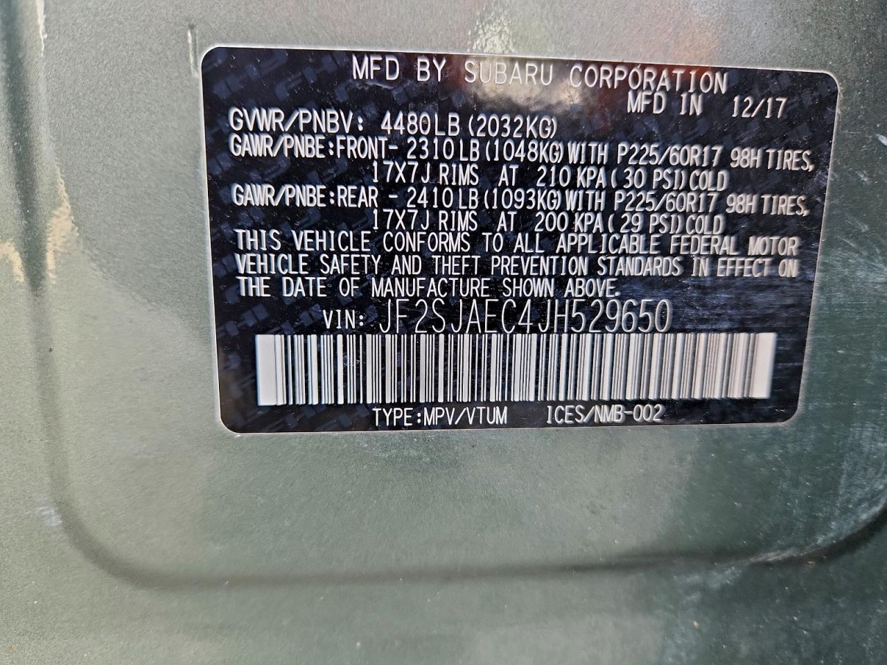 2018 SUBARU FORESTER 2.5I PREMIUM photo 13
