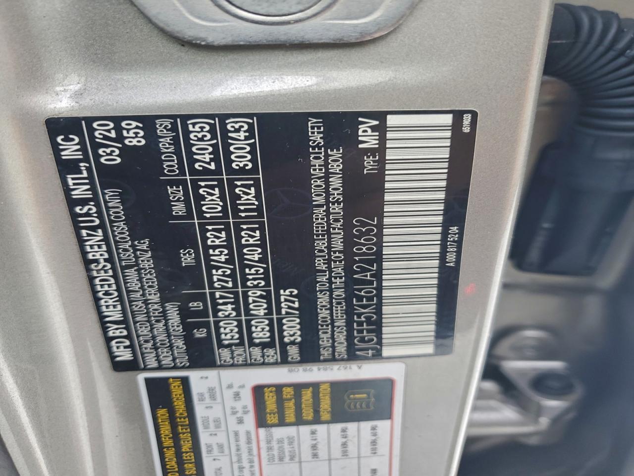 2020 MERCEDES-BENZ GLS 450 4MATIC photo 14