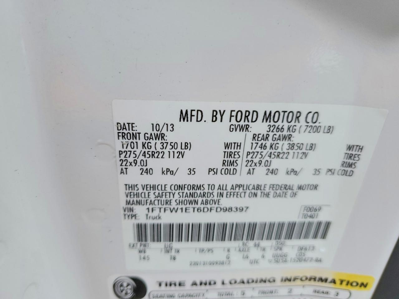 2013 FORD F150 SUPERCREW photo 12