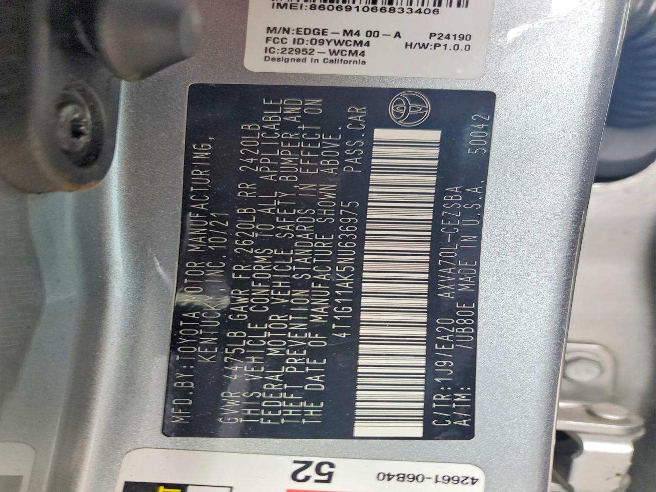 2022 TOYOTA CAMRY SE photo 12