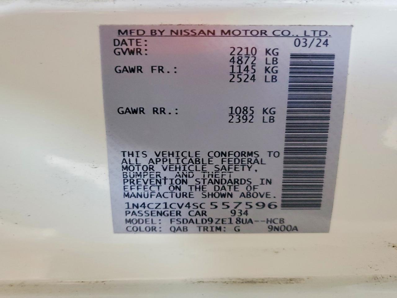 2025 NISSAN LEAF SV PLUS photo 12