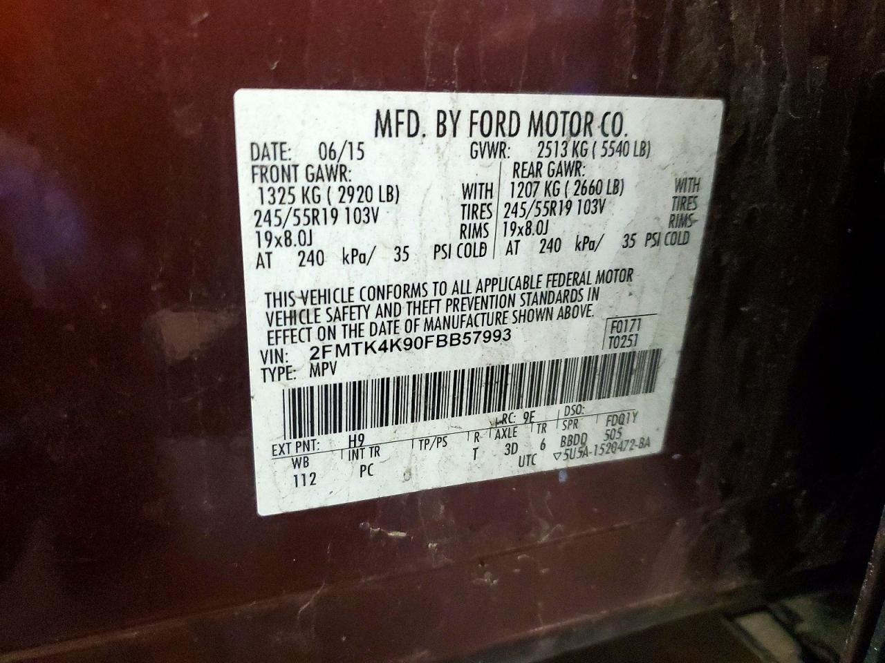 2015 FORD EDGE TITANIUM photo 13