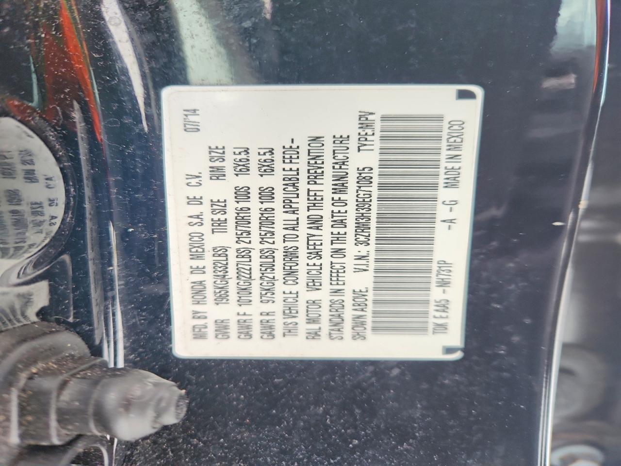 2014 HONDA CR-V LX photo 13