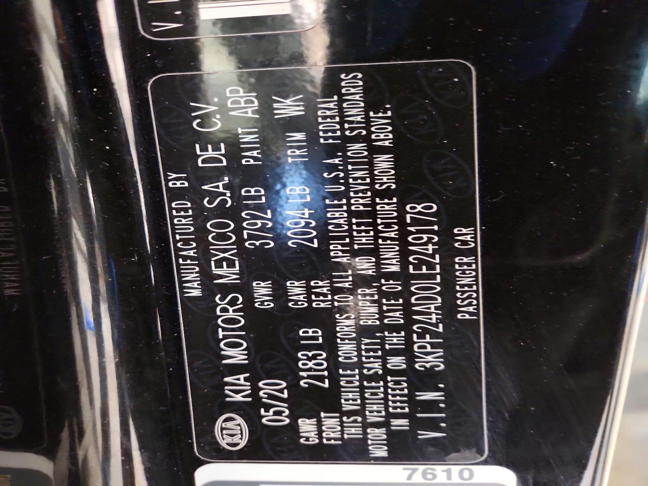 2020 KIA FORTE photo 12