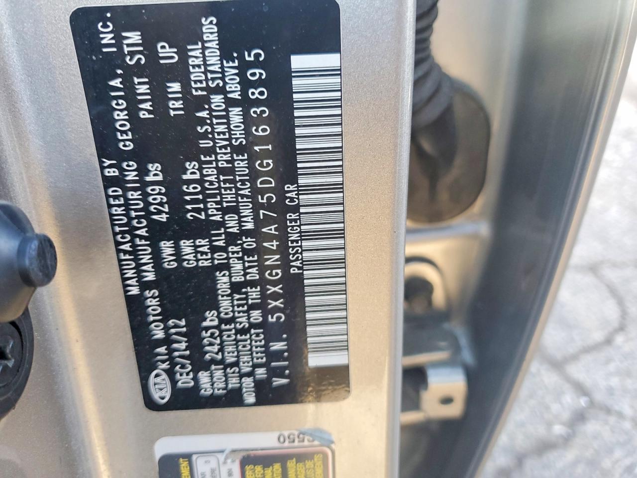 2013 KIA OPTIMA EX photo 12