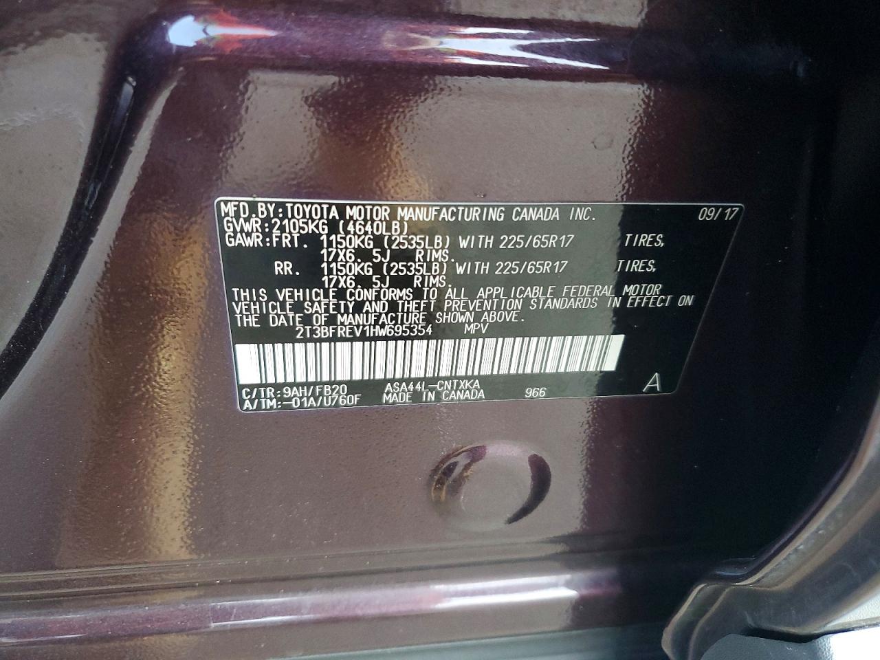 2017 TOYOTA RAV4 LE photo 13