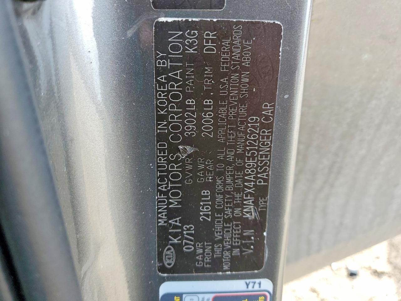 2014 KIA FORTE EX photo 12